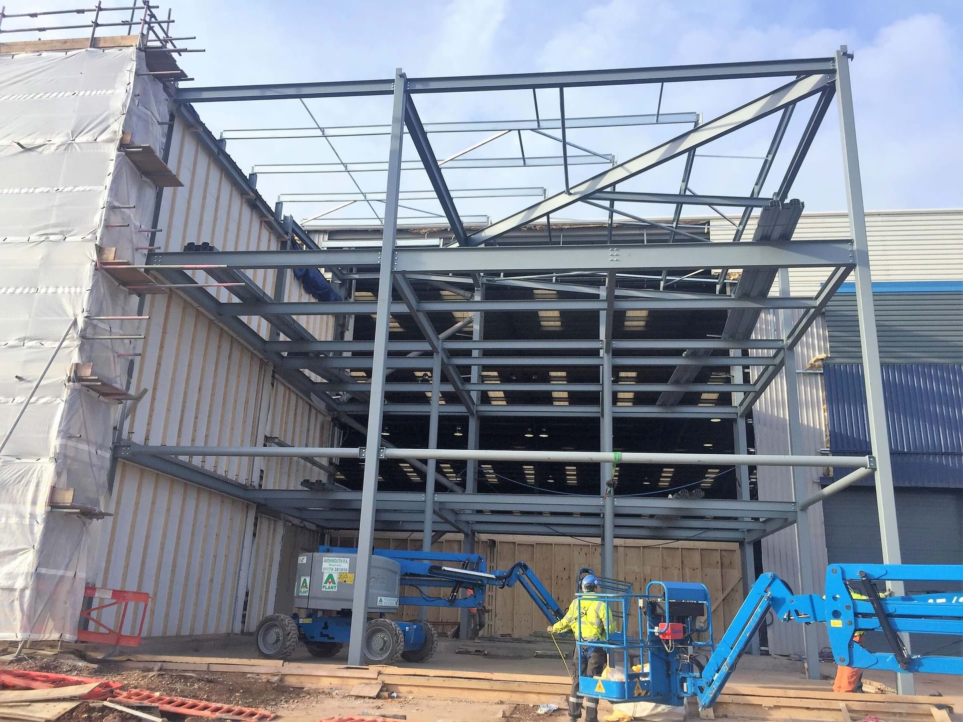 Commercial construction structural alterations and MEP installation