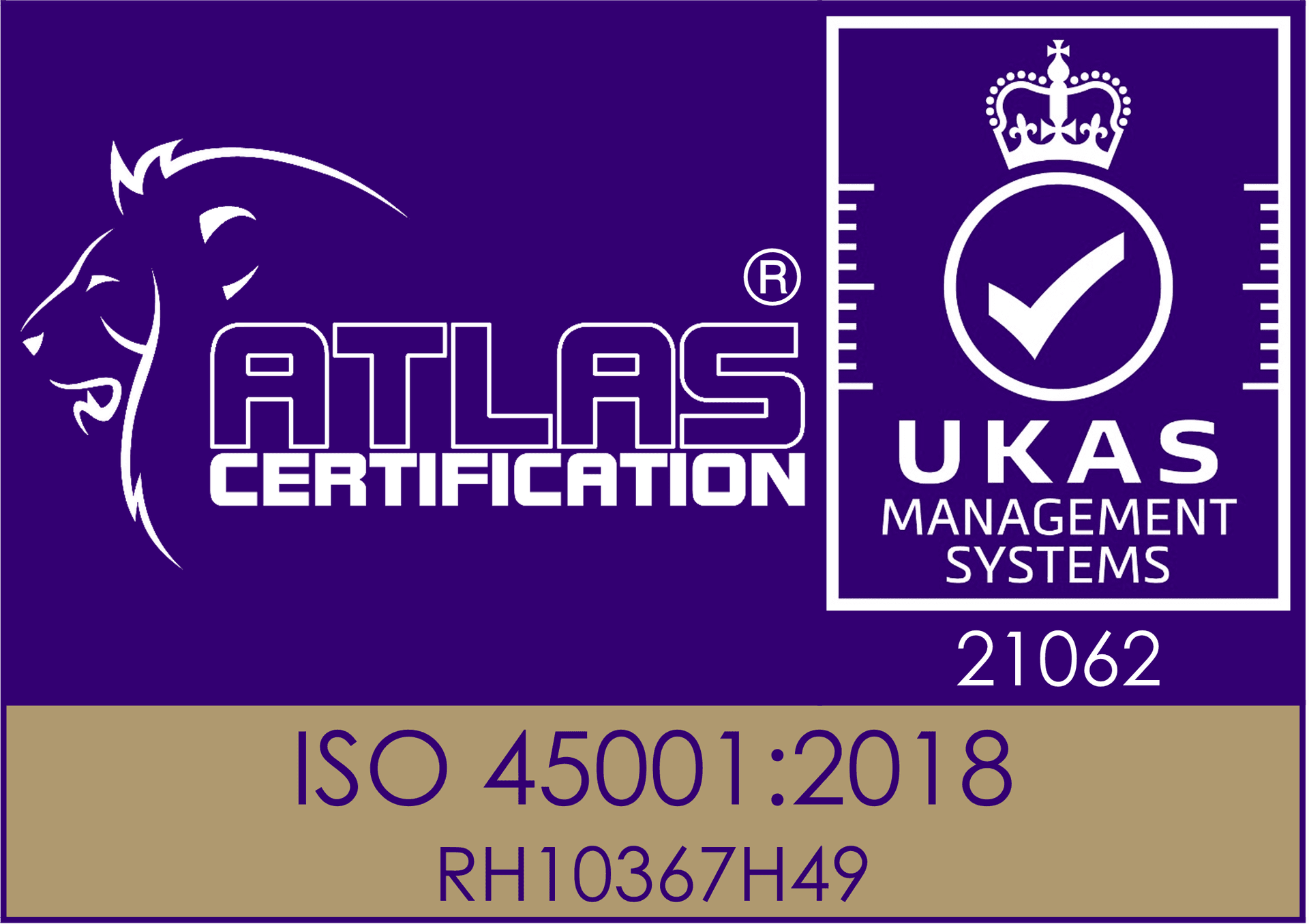 ISO 45001 Occupational Health and Safety Certification Badge